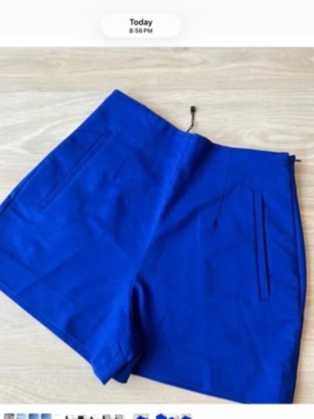 ZARA Royal blue high rise short NWOT size medium
